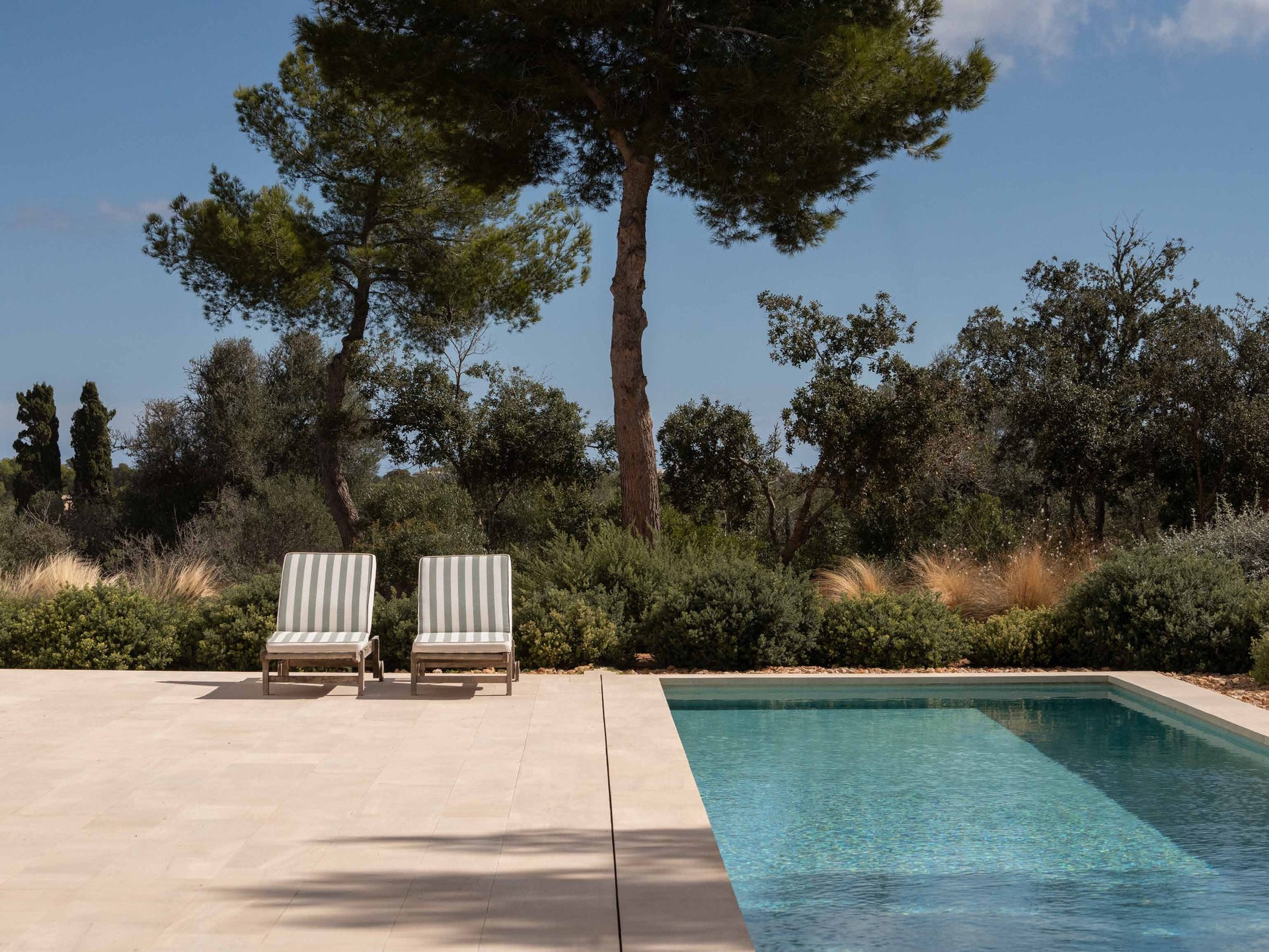 Poolside terrace of a Mallorcan property